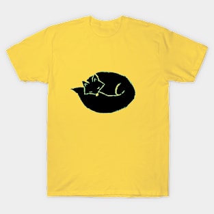Black Sleepy Fox T-Shirt